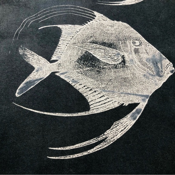 Rogues Gallery deep dyed hand printed graphic t-shirt - Picture 3 of 5